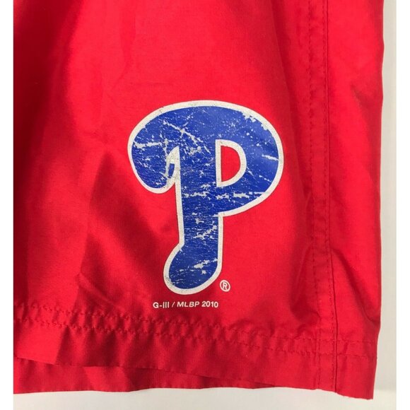 MLB Genuine Merchandise Philadelphia Phillies Mens XL Lined Swim Trunks Shorts - Picture 2 of 5